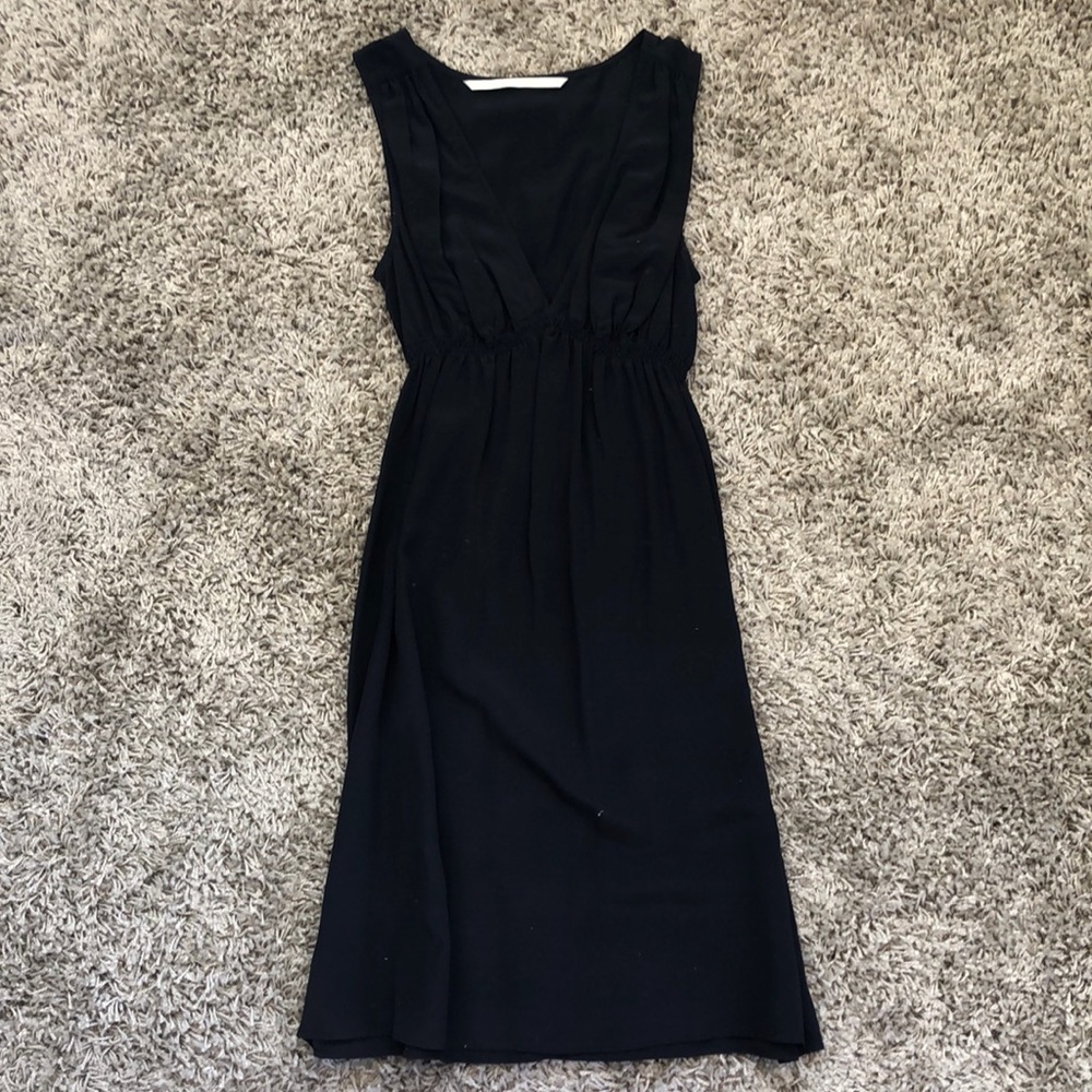 Silk black slip dress